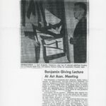 _Benjamin Giving Lecture..._ Pomona Progress Bulletin c. 1962