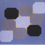 Recto of postcard for Tortue Gallery, "Karl Benjamin: Recent Paintings", 1980.