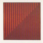 Recto of postcard for Tortue Gallery, "Karl Benjamin: Recent Paintings", 1977.